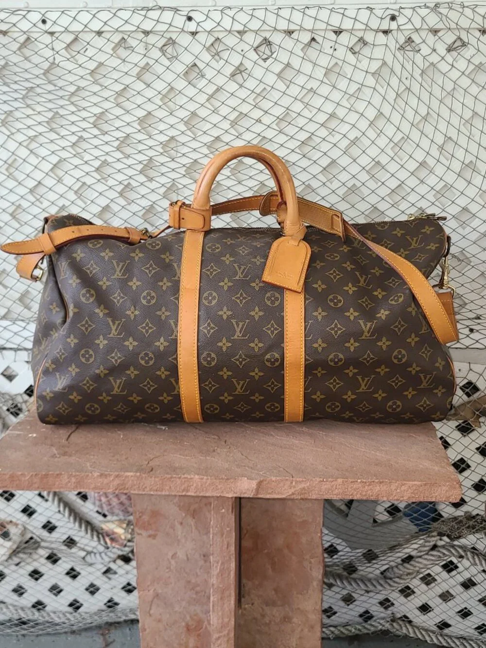 Louis Vuitton Keepall Bandouliere 55 Monogram Vintage 1984 w/ Original Strap